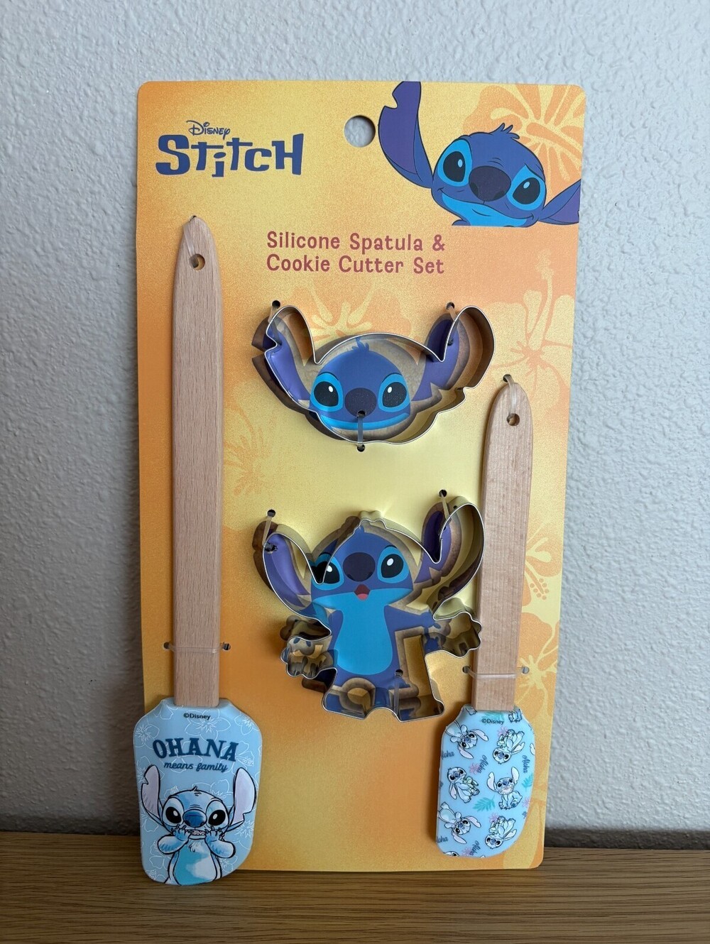 Disney Stitch Silicone Spatula & Cookie Cutter 4 Piece Baking Set NEW